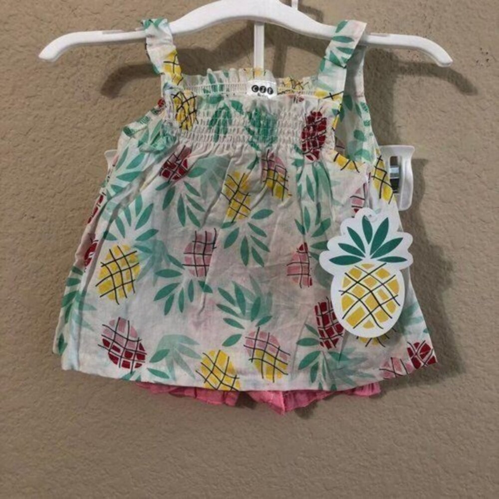 CJP Baby Girl Outfit Pineapple Tank